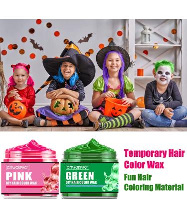Temporary Hair Color Wax: Blue Purple Pink Green | DIY Wash Out Hair Dye Cream for Halloween | Kids Men Women Friendly - Buy Online on GoSupps.com