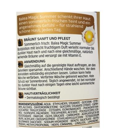 Balea Body Lotion Magic Summer | Nourishing Hydration for Normal to Dark Skin (400 ml) - Shop Internationally! - Buy Online on GoSupps.com