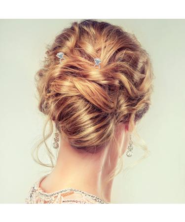 FRCOLOR 40 pieces wedding bridal hair forks U shape hair sticks diamond hair forks for teenagers girls make-up costume - Buy Online on GoSupps.com