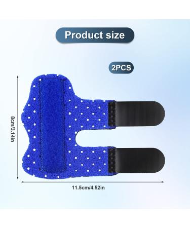 SAVITA Finger Splints - 2pcs Trigger Finger Brace for Pain Relief & Protection - Breathable Cloth for Broken Finger Straightening (Blue - Buy Online on GoSupps.com
