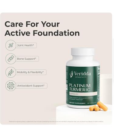 Veridda Longevity Platinum Turmeric Blend - with Glucosamine and Boswellia - Buy Online on GoSupps.com