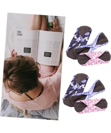 6Pcs Washable Cloth Period Pads - Bamboo Charcoal Panty Liner & Napkin Set - Buy Online on GoSupps.com