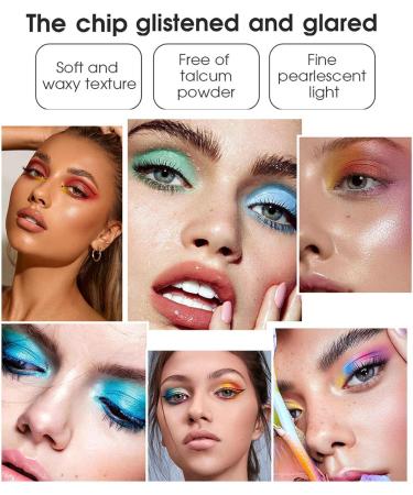 Eyeshadow Pencil Set | Pearlescent Waterproof Eyeshadow Stick Set | Cream Eye Shadow Pencil Shimmer Eye Pencil Brightener Highlighter Eyeliner Crayon for Daily Use Jiahua - Buy Online on GoSupps.com