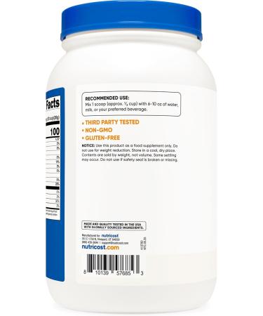Nutricost Pea Protein Powder (4 LBS) Unflavored - 20g of Vegan Pea Protein Isolate GMO-Free Gluten-Free 71 Servings 4.05 Pound (Pack of 1) - Buy Online on GoSupps.com