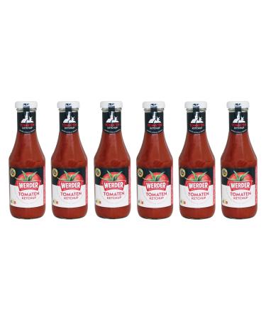 WERDER 6 x Tomato Ketchup 450 ml Fruity 450 ml (pack of 6)