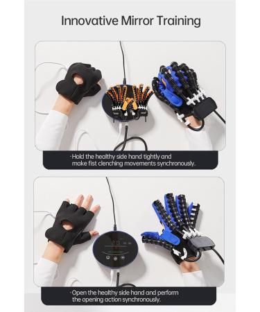 Rehabilitation Robot Gloves Finger Orthosis Stroke Hemiplegia Rehabilitation Training Equipment Finger Rehabilitation Gloves for Hand Function Recovery(Size:M Color:blue Left Hand) Medium blue Left Hand - Buy Online on GoSupps.com