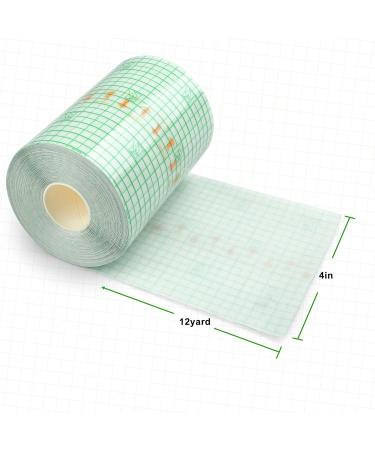 LotFancy Tattoo Aftercare Bandage 4x12 Yards Roll - Waterproof Transparent Film Dressing for Second Skin Healing and Scar Therapy - Tattoo Supplies 4x432 Inch - Buy Online on GoSupps.com