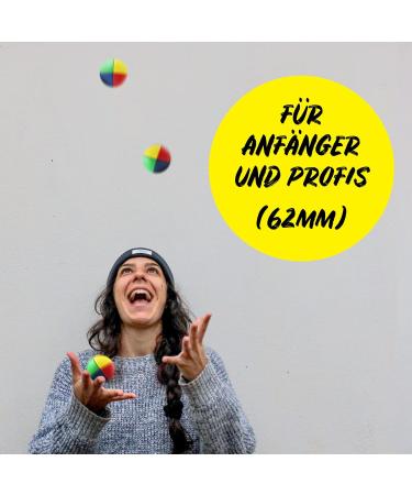 Diabolo Leisure Sport Juggling Balls Set - 5 Eco-Friendly 62mm Balls for Kids & Beginners - Water-Repellent Synthetic Leather - Buy Online on GoSupps.com