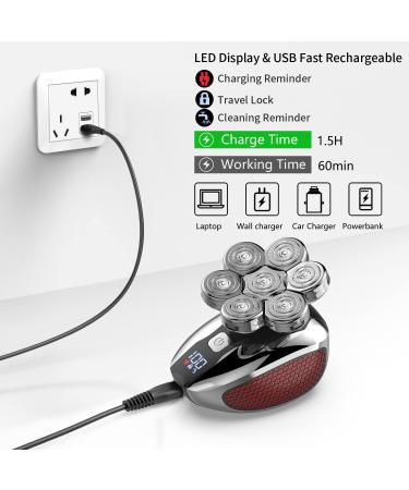 Buy Glatens Electric Razor Men 7D - 5 in 1 Waterproof Rotary Shaver & Grooming Set | JK1800 - Buy Online on GoSupps.com