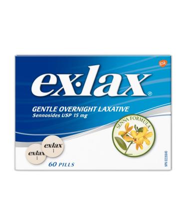 Ex-Lax Gentle Overnight Laxatives for Constipation Relief 60 Pills 1