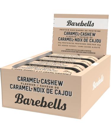 Barebells Protein Bars Caramel Cashew - 12 Count 1.9oz Bars with 20g of High Protein - Chocolate Protein Bar with 1g of Total Sugars - Perfect on The Go Protein Snack & Breakfast Bar Caramel Cashew 12 Count (Pack of 1) - Buy Online on GoSupps.com