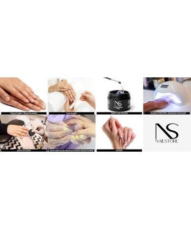  Nail Store NAILSTORE - Monophasic UV LED Builder Gel Clear Violet Transparent prevents yellowing of nails medium density self-leveling Suitable for nail reconstruction with foils and for refills (30 g) - Buy Online on GoSupps.com