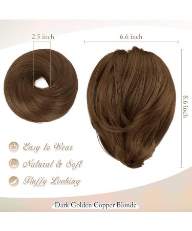 BARSDAR HAARDIAD Short Synthetic Hair Extensions - Light Golden Brown Ponytail Scrunchy | 20cm Hair Jewelry for Women - Buy Online on GoSupps.com