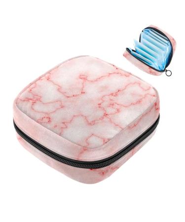 Aesthetic pink marble ladies' binding bags large menstrual cup cylindrical pocket with zipper periodic inserts bags panty lips tampons for girls and women multicolored 04