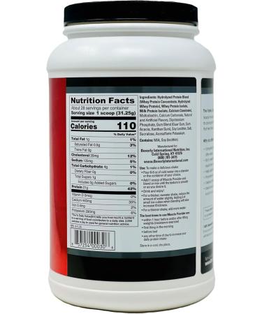 Beverly International Muscle Provider 28 Servings Vanilla. Super-Fast-Absorbing Whey Protein Powder for Recovery Lean Muscle. Fills Your Muscles not Your Stomach. Tastes Like Ice Cream - Buy Online on GoSupps.com
