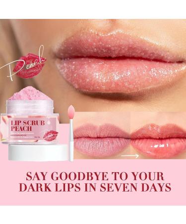 Moisturizing Lip Scrub Lip Care Scrub Peach Lip Balm Sleeping Masque | Smoothing 30ml Lip Care Product Repairs Lip Wrinkles Dry Cracked Peeling Lip - Buy Online on GoSupps.com