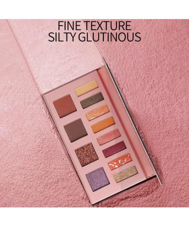 Allbestaye 12 Colors Eyeshadow Palette | Waterproof Gray Shimmer & Matte | Includes Makeup Brush - Perfect for Flawless International Makeup Looks - Buy Online on GoSupps.com