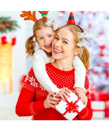 White Bow Hair Clips Set for Girls - 6Pcs Alligator Clips Hair Accessories for Kids and Teens - Buy Online on GoSupps.com