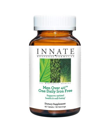 INNATE Response Formulas Men Over 40 One Daily Iron Free Multivitamin Vegetarian Non-GMO 60 tablets (60 Servings)