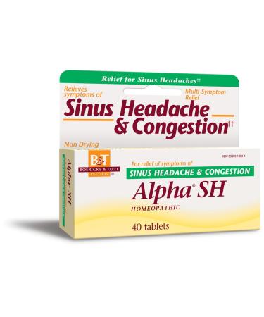 Nature's Way Boericke & Tafel Alpha SH Sinus Headache and Congestion Relief from Sinus Headache and Congestion Symptoms  40 Tablets