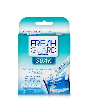Fresh Guard Soak by Efferdent for Retainers & Clear Braces, Original Version, 24 Count 24 Count (Pack of 1)