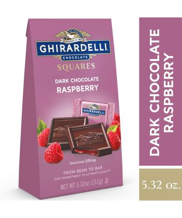 Ghirardelli Dark and Raspberry Squares Stand Up Bag 5.32 Ounce by Ghirardelli - Buy Online on GoSupps.com