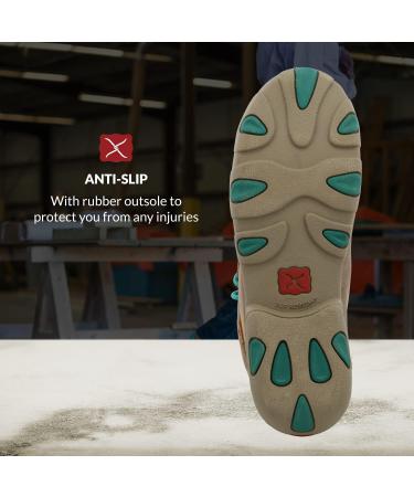 Twisted X Women's Leather Slip-On Driving Shoes - 6.5 Bomber & Turquoise - Buy Online on GoSupps.com