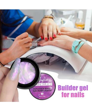 Solid Nail Glue Gel Gel Nail Glue Hard Gel for Nails | UV Light Cured Long-Lasting Building Gel for Nails Gel Nail Glue for Beginners Home Salon Use Manicure Art 02 - Buy Online on GoSupps.com