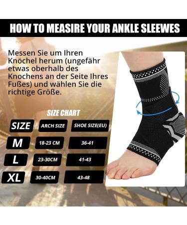 Milaiun XL Ankle Bandage - Adjustable Velcro Support for Sports Arthritis & Plantar Fasciitis - Unisex Foot Support - Black - Buy Online on GoSupps.com
