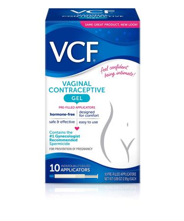 VCF Vaginal Contraceptive Gel, 1 Pack of 10 Pre-Filled Applicators 2.55 Gram