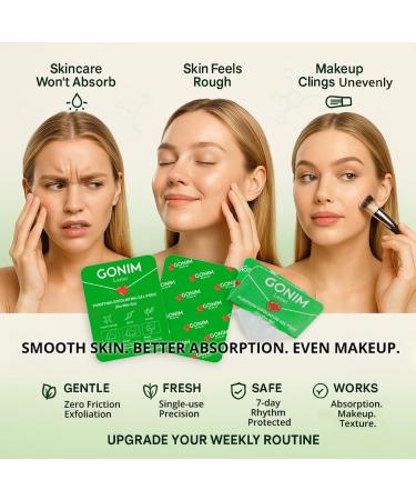 GONIM Exfoliating Facial Cleanser with Hyaluronic Acid Exfoliating Face Wash Oil-Free Gentle Face Exfoliator Pore Cleaner Non-Comedogenic Face Scrub Peeling Gel Weekly Dead Skin Remover 15count - Buy Online on GoSupps.com