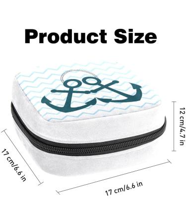 GIAPB Sanitary Napkin Storage Bag | Period Tampon & Makeup Pouch Blue Anchor Color1788 - Buy Online on GoSupps.com