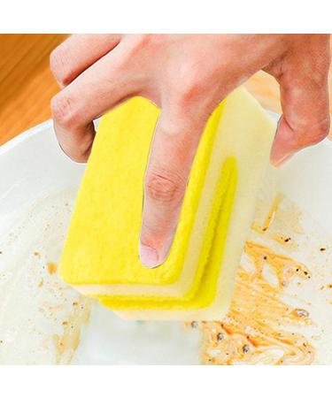 Shakven Scrub Sponges Double-Sided Dish Cleaning Sponge | Non-Scratch Dish Wash Sponge Reusable Scrubbing Sponge for Kitchen Sink Bathroom Toilet Yellow - Buy Online on GoSupps.com