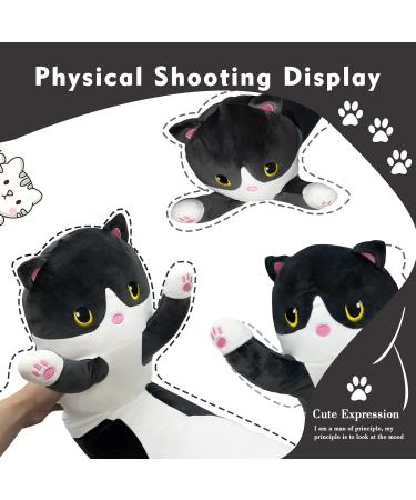 Transplant Long Cat Soft Toys Long Cat Cushion Kawaii Cat Pillow Plush Toy Cat Cuddly Toy Cat Cushion Cute Cats Plush Toy Gifts for Children Friends (90 cm Black) 90cm Black - Buy Online on GoSupps.com