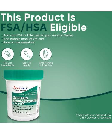 AVEDANA Relief Essentials Bundle - Glycerin and Bisacodyl Laxative Suppositories Hydrocortisone Ointment and Itch and Rash Cream - Complete Skin Care and Constipation Kit for Men and Women - Buy Online on GoSupps.com