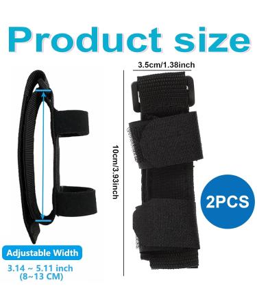 hllonn 2 PCS Adjustable Universal Utensil Holder Cuff - Black Strap for Cutlery Pens Toothbrushes Ideal for Elderly Arthritis & Weak Grip - Daily Living Aid for Enhanced Independence. - Buy Online on GoSupps.com