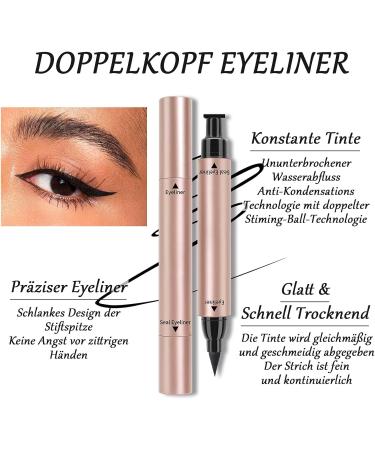 EONFAVE 2in1 Multicolor Matte Liquid Eyeliner Stamp 5 Colors Double Sided Waterproof and Durable Colorful Eyeliner - Buy Online on GoSupps.com