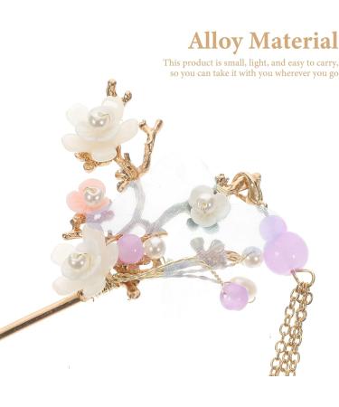 Minkissy Rhinestone Pearl Flower Hair Stick Hair Comb Chinese Hair Chopsticks Vintage Tassel Hair Pin Chignon Pin Chopsticks Hair Styling Accessories for Women - Buy Online on GoSupps.com