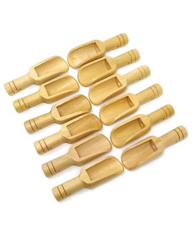 Honbay 12PCS Mini Wooden Scoops for Bath Salts and Tea