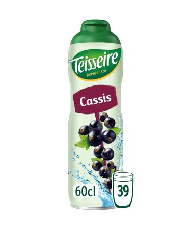 Teisseire Blackcurrant Syrup for Refreshing Drink Cocktails Recyclable Bottle 60cl