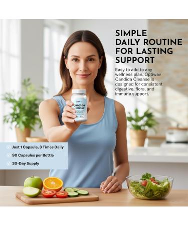 Candida Cleanse Detox Supplement - Natural Yeast Overgrowth Candi Balance Oral Support for Women Men - Caprylic Acid Probiotics Oregano Complex Capsules for Intestinal Flora Immune Gut Health 90 Count (Pack of 1) - Buy Online on GoSupps.com