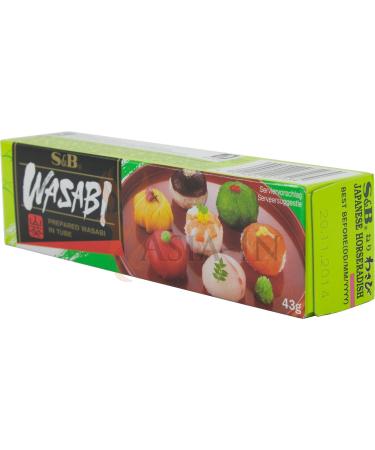 S&B - Wasabi horseradish paste - Pack of 3 (3 x 43g) - Original Japanese