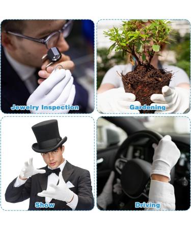 7Pair White Cotton Gloves for Eczema and Dry Hands - Moisturizing Gloves SPA Overnight - Breathable Work Glove Liners - Soft Jewelry Inspection Gloves - Stretchy Thin Cloth Gloves for Most Women Men - Buy Online on GoSupps.com