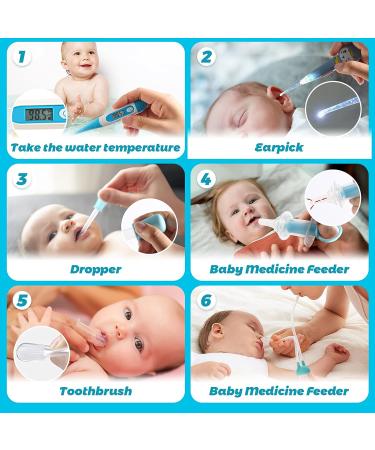 Baby Nail Kit Thermometer | Essential Newborn Baby Grooming & Healthcare Kit in Blue - Buy Online on GoSupps.com