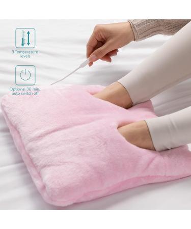 Navaris USB Foot Warmer - Electrically Heated Thermal Pillows for Feet with 3 Temperature Levels & Auto Switch-Off | Washable Pink (30.5x28x7.5cm) - Buy Online on GoSupps.com