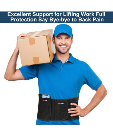 Back Brace Support Belt for Pain Relief | Adjustable Lumbar Waist Protection for Scoliosis Sciatica & Herniated Disc - L/XL (31-38 inches - Buy Online on GoSupps.com