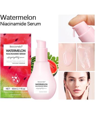 Watermelon Niacinamide Serum - Hydrating & Repair with Hyaluronic Acid Glycerin and Vitamin E - Lightweight Facial Serum & Makeup Primer Liquid Highlighter - Buy Online on GoSupps.com