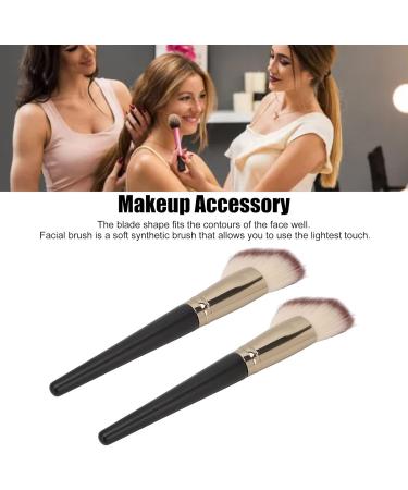 Contour Brush Pack of 2 Facial Shadow Brushes Soft Fiber Show Brush Makeup Powder Brush with Wooden Handle for Salon Travel - Buy Online on GoSupps.com