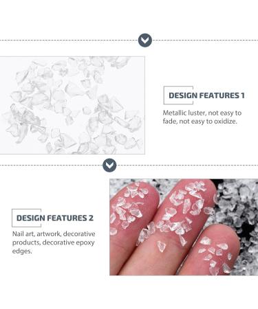 Poudre de Trempage pour Nail Art 200g Verre Concass D coratif Transparent Breloques Soi-m me Remplissage poxy pour Manucure Accessoires French Manucure et Kit D co Ongle - Buy Online on GoSupps.com