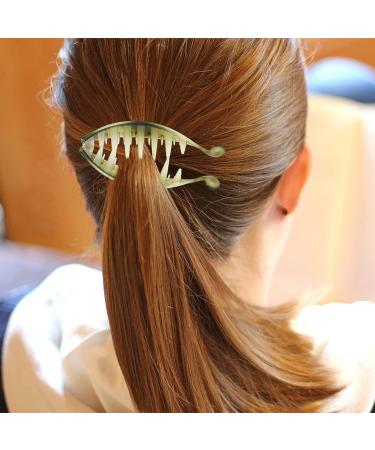 Uonlytech French Clips for Hair - 4pcs Acrylic Fish Shape Banana Hair Clip Set for Women and Girls - Buy Online on GoSupps.com